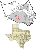 Harris County Texas incorporated and unincorporated areas Southside Place highlighted